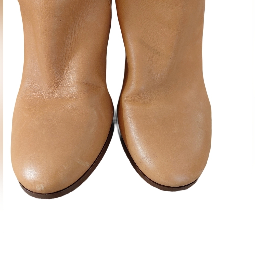 Ann Taylor Camel Knee High Boots Women's Size 7 5an Pull On Heeled Boots - Picture 4 of 15